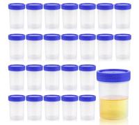 Qerutk 100pcs 40ml Specimen Pots Urine Sample Bottles, Scientific Specimen Containers with Screw-on Lids Medical Specimen Collection Containers for Test