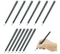 Qerutk 12pcs Black Grease Pencils, Peel Off Wax Markers, Opaque Grease Pencils, for Multi-Surface Marking on Glass, Metal, Ceramic & Wood, No Sharpening China Markers with Opaque