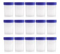Qerutk 50pcs 40ml Specimen Pots Urine Sample Bottles, Scientific Specimen Containers with Screw-on Lids Medical Specimen Collection Containers for Test