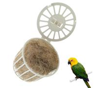 Qerutk Bird Nesting Material Holder with Cotton Jute Mix Bedding