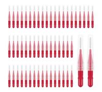Qerutk Interdental Brushes, 60PCS Flossing Brushes for Teeth, Dental Hygiene Brush, Tooth Picks Floss Sticks, Mini Tooth Cleaning Tool, for Gaps Between Teeth (3mm Red)