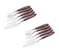 Qerwsdty 10PCS Baking Cake Tools Mixing Spatula Oil Paint Palette Decorating Spatula Stainless Steel Art Oil Painting Spatula