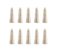 Qerwsdty 10PCS Leather Finger Protector Finger Thimble Guards Tools for Hand Craft Jewelry Making,Creamy-White
