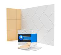 Qerwsdty 12 Pack Self-Adhesive Acoustic Panels,12 Inch X 12 Inch X 0.4 Inch Soundproof Wall Panels Splicing Design,for Walls Home