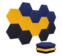 Qerwsdty 12 Pack Self-Adhesive Acoustic Panels,Soundproof Wall Panels Absorbing, Hexagon Sound Proof Panels for Walls Style A