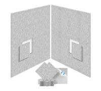Qerwsdty 12 Pack SoundProof Foam Panels 12x12x0.4 Inch, Self Adhesive Acoustic Foam Panels for Acoustic Treatment Silver Gray