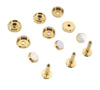Qerwsdty 12Pcs Small Button Trumpet Piston Buckle Brass Portable Musical Trumpet Tool Instrument Replacement Parts
