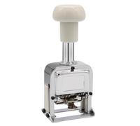 Qerwsdty 1Set Automatic Coder 4Digit Number Machine Production Date Manual Coder Numbering Advance Machine Quick-Drying Ink Black Metal
