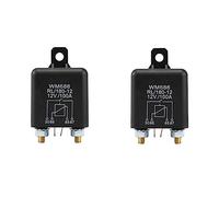 Qerwsdty 2 Pcs 12V 100Amp 4-Pin Heavy Duty ON/OFF Switch Split Charge Relay for Auto Boat Van Black Parts Spare Parts Accessories