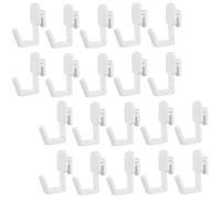 Qerwsdty 24Pcs Pegboard Hooks J Shape Pegboard Hook Peg Board Tool Replacement Accessories, White