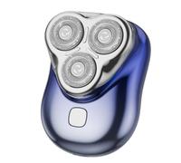 Qerwsdty 3D Floating Magnetic Blade Men Electric Shaver Mini Portable Beard Cutter Rechargeable Rotary Electric Shaver