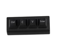 Qerwsdty 4 Keys Programmable Keypad Red Switch Ctrl C V Enter Mini Mechanical Keyboard Support NKRO for Gaming Office Easy Install Black A