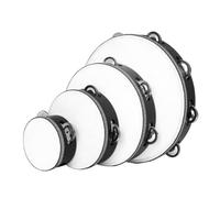 Qerwsdty 4Pcs Double Row Hand Bell Drum Kit Wood Drum 4 Inch 6 Inch 8 Inch 10 Inch Handheld Drum