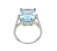 Qerwsdty 6 Light Blue Crystal Close Rings for Women Sapphire Jewelry Gemstone European and American Fashion Style