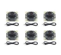 Qerwsdty 6 Pcs Camera Module 100 Degree OV9732 2M Cable 1280x720 30fps, for DIY Autodarts.Io, USB Drive Free
