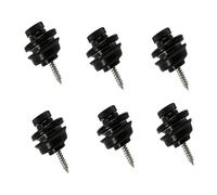 Qerwsdty 6pcs Guitar with Nail Tail Nail Electric Guitar Anti-Slip Large Guitar Accessories with Lock,Black