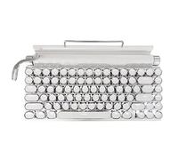 Qerwsdty 83 Keys Gaming Keyboards Retro Typewriter Keyboard Wireless Bluetooth Keyboard USB Mechanical Punk Keycaps for PC, B