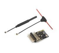 Qerwsdty ELRS 2.4G 7CH PWM Receiver ExpressLRS RX 2400RX PWM/CRSF Protocol for RC FPV Drone Fixed Wing Quadcopter, Curved Easy Install Easy to Use