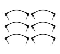 Qerwsdty Guitar Effect Pedal Cables Connecting .35Mm Patch Pedal Cable 21Cm Right Angle Cord Copper Wire Guitar Accessories