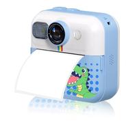 Qerwsdty Kids Mini Instant Print Camera 1080P 32G Digital Photo Camera Toy Photo Printing Camera with 3 Rolls Print Paper for Kids Blue