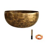 Qerwsdty Large Copper Tibetan Singing Bowl, Nepalese Handmade Buddhist Meditation Percussion Instrument, Home Gift