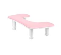 Qerwsdty Manicure Arm Rest for Nails Tech: U-Shaped Adjustable Nail Armrest -PU Leather Hand Stand Rest for Manicurists Pink