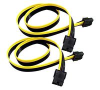 Qerwsdty PCIe 8 Pin Extension Cable, 8 Pin Female to 8(6+2) Pin Male PCI Express Power Extension Cable 25 Inches (2 Pack)