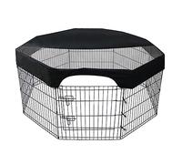 Qerwsdty Pet Playpen Cover Fabric Sunscreen Cover Black Covers Puppy Cat Fence Cage Covers 24 Inches