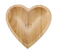 Qerwsdty Prayer Bowl, Heart Prayer Bowl Wooden, Christian Gifts for Women, Wood Prayer Dough Bowl, Heart Shaped Decor Bowl