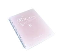 Qerwsdty Sheet Music Folder, 40 Pages, Sheet Music/Holder,Fits Letter Size A4, Choir Folder Easy to Use,Gradient Pink