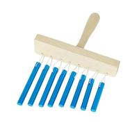 Qerwsdty Single Row Aluminum Musical Percussion Wind Chime with Mallet Children Kids Music Instrument Easy Install Easy to Use (Blue)