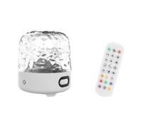 Qerwsdty Wave Cordless Projector Light with 16Color Effects,Night Lights LED Northern Lights Projector,Built-in Bluetooth Speaker