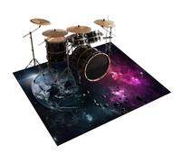 Qesjodfu Drum Mats for Floor Protection, Non Slip Drum Carpet for Home Instrument Practice And Stage Performances, Soundproof Blanket for Drums Piano Cello Musical Instruments Drum Rug 120 x 100 cm