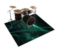 Qesjodfu Drum Mats for Floor Protection, Non Slip Drum Carpet for Home Instrument Practice And Stage Performances, Soundproof Blanket for Drums Piano Cello Musical Instruments Drum Rug 170 x 140 cm