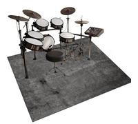 Qesjodfu Drum Mats Non-Slip Drum Rug Soundproof Mat Drum Carpet Rug, Professional Rectangle Electronic Jazz Drum Kit, Drum Accessories for Bass Drum Snare and Musical Instrument Mat 150 x 120 cm