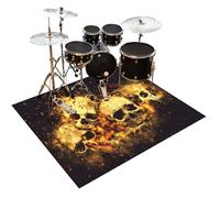 Qesjodfu Drum Rug Drum Mat, Non-Slip Drum Carpet, Soundproof Mat for Floor Protection, Professional Electronic Drum Practice Pad for Jazz Bass Drum Set and Other Musical Instrument Mat 210 x 180 cm