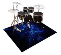 Qesjodfu Drum Rug Drum Mat, Non-Slip Drum Carpet, Soundproof Mat for Floor Protection, Professional Electronic Drum Practice Pad for Jazz Bass Drum Set and Other Musical Instrument Mat 140 x 100 cm
