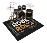 Qesjodfu Drum Rug Drum Mat Non-Slip Soundproof Carpet Professional Drum Carpet Non-Slip Rugs Drum Carpets for Drummers Outdoor Electronic Drum Set Practice Music Rug Drumming Drum Rugs 180 x 140 cm