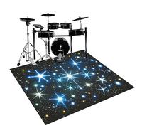 Qesjodfu Drum Rug Drum Mat Non-Slip Soundproof Carpet Professional Drum Carpet Non-Slip Rugs Drum Carpets for Drummers Outdoor Electronic Drum Set Practice Music Rug Drumming Drum Rugs 120 x 100 cm