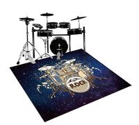 Qesjodfu Drum Rug Drum Mat Non-Slip Soundproof Carpet Professional Drum Carpet Non-Slip Rugs Drum Carpets for Drummers Outdoor Electronic Drum Set Practice Music Rug Drumming Drum Rugs 120 x 100 cm