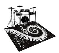 Qesjodfu Drum Rug Drum Mat Non-Slip Soundproof Carpet Professional Drum Carpet Non-Slip Rugs Drum Carpets for Drummers Outdoor Electronic Drum Set Practice Music Rug Drumming Drum Rugs 120 x 80 cm