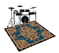 Qesjodfu Drum Rug Drum Mat Non-Slip Soundproof Carpet Professional Drum Carpet Non-Slip Rugs Drum Carpets for Drummers Outdoor Electronic Drum Set Practice Music Rug Drumming Drum Rugs 230 x 180 cm