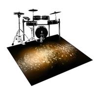 Qesjodfu Drum Rug Drum Mat Non-Slip Soundproof Carpet Professional Drum Carpet Non-Slip Rugs Drum Carpets for Drummers Outdoor Electronic Drum Set Practice Music Rug Drumming Drum Rugs 120 x 80 cm