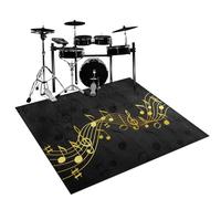 Qesjodfu Drum Rug Drum Mat Non-Slip Soundproof Carpet Professional Drum Carpet Non-Slip Rugs Drum Carpets for Drummers Outdoor Electronic Drum Set Practice Music Rug Drumming Drum Rugs 110 x 80 cm