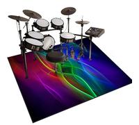Qesjodfu Drum Rug Non-Slip Soundproof Mat | Rectangle Drum Carpet Bass Drum Snare Drum Floor Mat | Sound-Absorbing Mat for Electronic Drum | Musical Instrument Drum Mats Pad for Drumming 160 x 120 cm