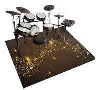 Qesjodfu Drum Rug Non-Slip Soundproof Mat | Rectangle Drum Carpet Bass Drum Snare Drum Floor Mat | Sound-Absorbing Mat for Electronic Drum | Musical Instrument Drum Mats Pad for Drumming 120 x 80 cm