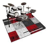 Qesjodfu Drum Rug Non-Slip Soundproof Mat | Rectangle Drum Carpet Bass Drum Snare Drum Floor Mat | Sound-Absorbing Mat for Electronic Drum | Musical Instrument Drum Mats Pad for Drumming 210 x 180 cm