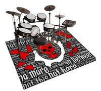Qesjodfu Drum Rug Non-Slip Soundproof Mat | Rectangle Drum Carpet Bass Drum Snare Drum Floor Mat | Sound-Absorbing Mat for Electronic Drum | Musical Instrument Drum Mats Pad for Drumming 120 x 80 cm