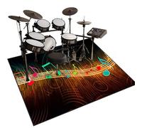 Qesjodfu Drum Rug Non-Slip Soundproof Mat | Rectangle Drum Carpet Bass Drum Snare Drum Floor Mat | Sound-Absorbing Mat for Electronic Drum | Musical Instrument Drum Mats Pad for Drumming 160 x 120 cm