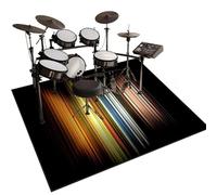 Qesjodfu Drum Rug Non-Slip Soundproof Mat | Rectangle Drum Carpet Bass Drum Snare Drum Floor Mat | Sound-Absorbing Mat for Electronic Drum | Musical Instrument Drum Mats Pad for Drumming 160 x 140 cm